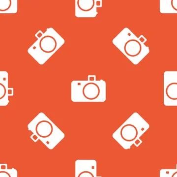 Orange camera pattern Illustrazione stock