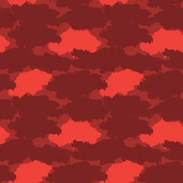 Orange Camouflage Abstract Seamless Pattern Background Illustrazione stock
