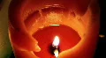 Orange Candle HD Footage