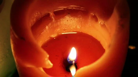Orange Candle Stock Footage 604539