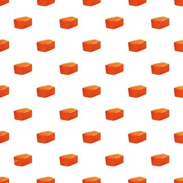 Orange candy caramel cubes seamless pattern background Stock Illustration