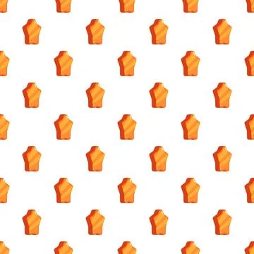 Orange candy stars creating seamless sweet pattern 库存插图