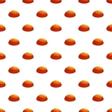 Orange candy sweets seamless pattern on white background Stock Illustration