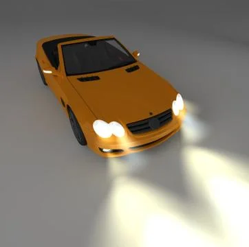 Orange car 4 Stock Illustration