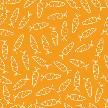 Orange carrot seamless pattern Stock Illustration