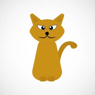 Orange cartoon cat, vector Stock-Illustration