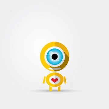 Orange Cartoon Character Cute Stock Illustration