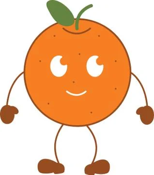 Orange cartoon characters Stock Illustration