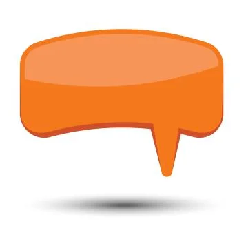 Orange cartoon comic balloon speech bubble without phrases Stock Illustration