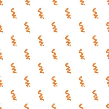 Orange cartoon snake seamless pattern background Illustrazione stock