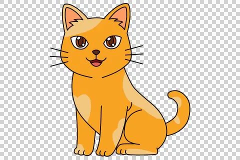 Orange Cat Illustration Stock Illustration