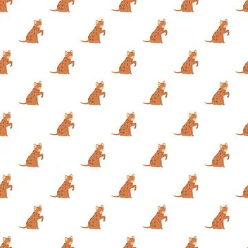 Orange cat kitten seamless pattern for textiles イラスト素材