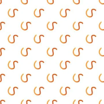 Orange cat tail stylized seamless repeating pattern イラスト素材