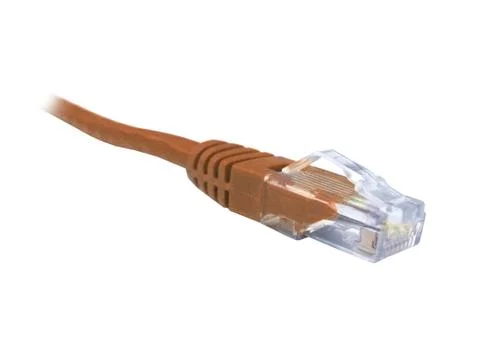 Orange CAT5e CAT6 Ethernet Patch Lead Stock Photos