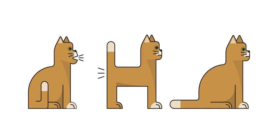Orange cats. Stock Illustration