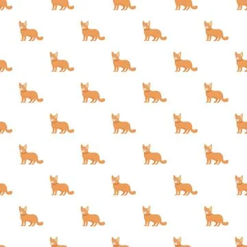 Orange cats seamless pattern for children's design 库存插图