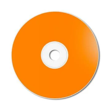  Orange CD - DVD mockup template isolated on white Orange CD - DVD label m... Stock Photos