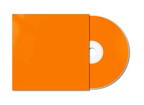  Orange CD - DVD mockup template isolated on white Orange CD - DVD and cov... Stock Photos