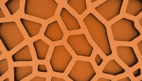 Orange cell mesh concept rendered Stock Illustration