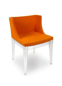 Orange chair with clipping path Stock Photos