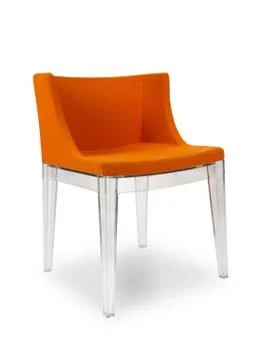 Orange chair with clipping path Stock Photos