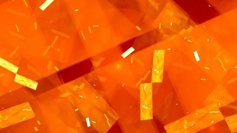 Orange chaotic rectangles in motion Stock Footage 122901850