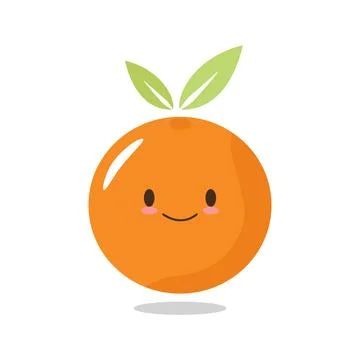Orange character icon logo Stock Illustration