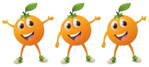Orange character Stock Illustration