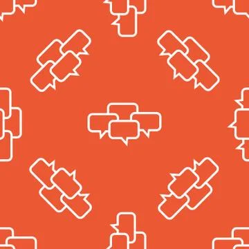 Orange chat conference pattern Illustrazione stock