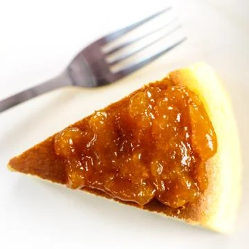 Orange cheese cake Stock Photos