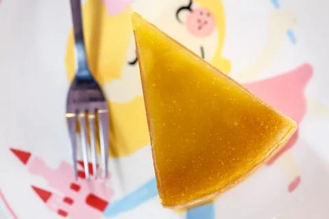 Orange cheese cake Stock Photos