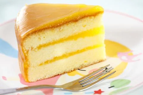 Orange cheese cake Stock Photos