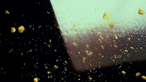 Orange Chip Dust is Sprayed and Wiped Away Stock Footage 300890018