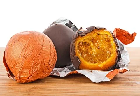 Orange chocolate Stock Photos