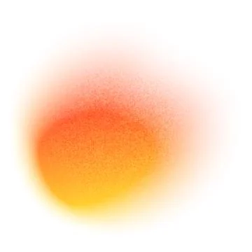 Orange circle blurred gradient with noise effect, abstract watercolor blur blob イラスト素材