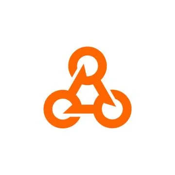 Orange Circle Connected Logo Template Illustration Design. Vector EPS 10. Illustrazione stock