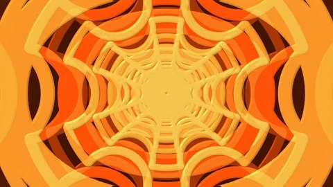 Orange Circle Cutout Tunnel Stock Footage 100190987