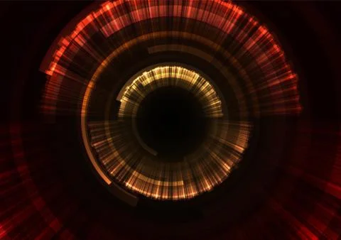 Orange circle digital blast abstract sheet background Stock Illustration