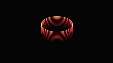 Orange Circle, echo rings seamless loop motion graphics. Design element. Stockbeeldmateriaal 298891417