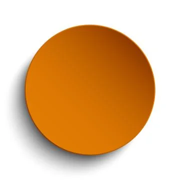 Orange circle empty banner on white background. Stock Illustration