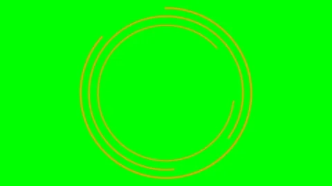 Orange circle frame green Stock Footage 243636693