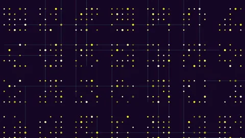 Orange circle grid a visually striking pattern of order and complexity Stock Footage 300740796