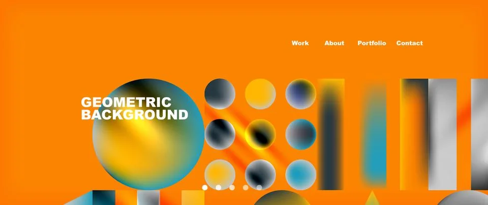 Orange circle pattern font design on electric blue background 스톡 일러스트