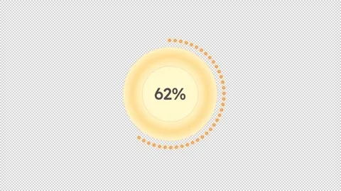 Orange circle percent game level loading animation Stock Footage 337775694