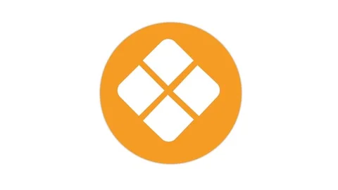 Orange circle with white diamond shape Stock Footage 275662023