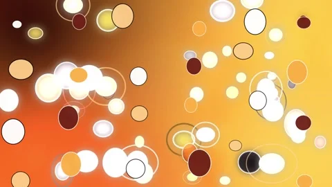 Orange circles background template animation with glowing bubbles Stock Footage 340557927