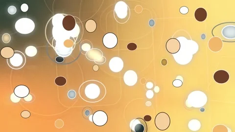 Orange circles background template animation with glowing bubbles Stock Footage 340557968