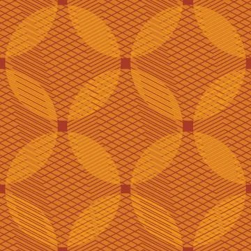 Orange circles seamless vector pattern Stock Illustration