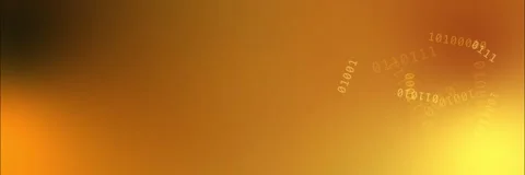 Orange circular binary code background template animation Stock Footage 340557063