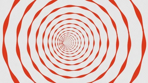 Orange Circular Tunnel Loop for Psychedelic Event Visual Stock Footage 347137991